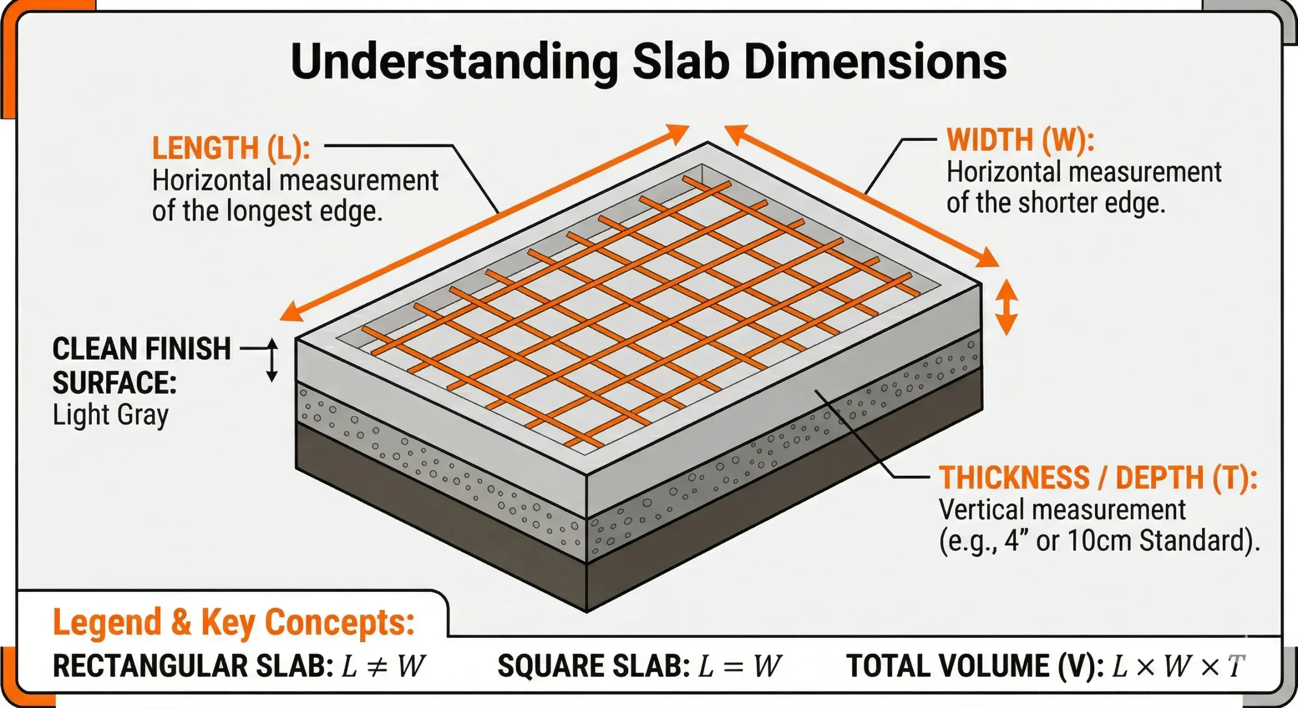 Square or rectangular slab diagram