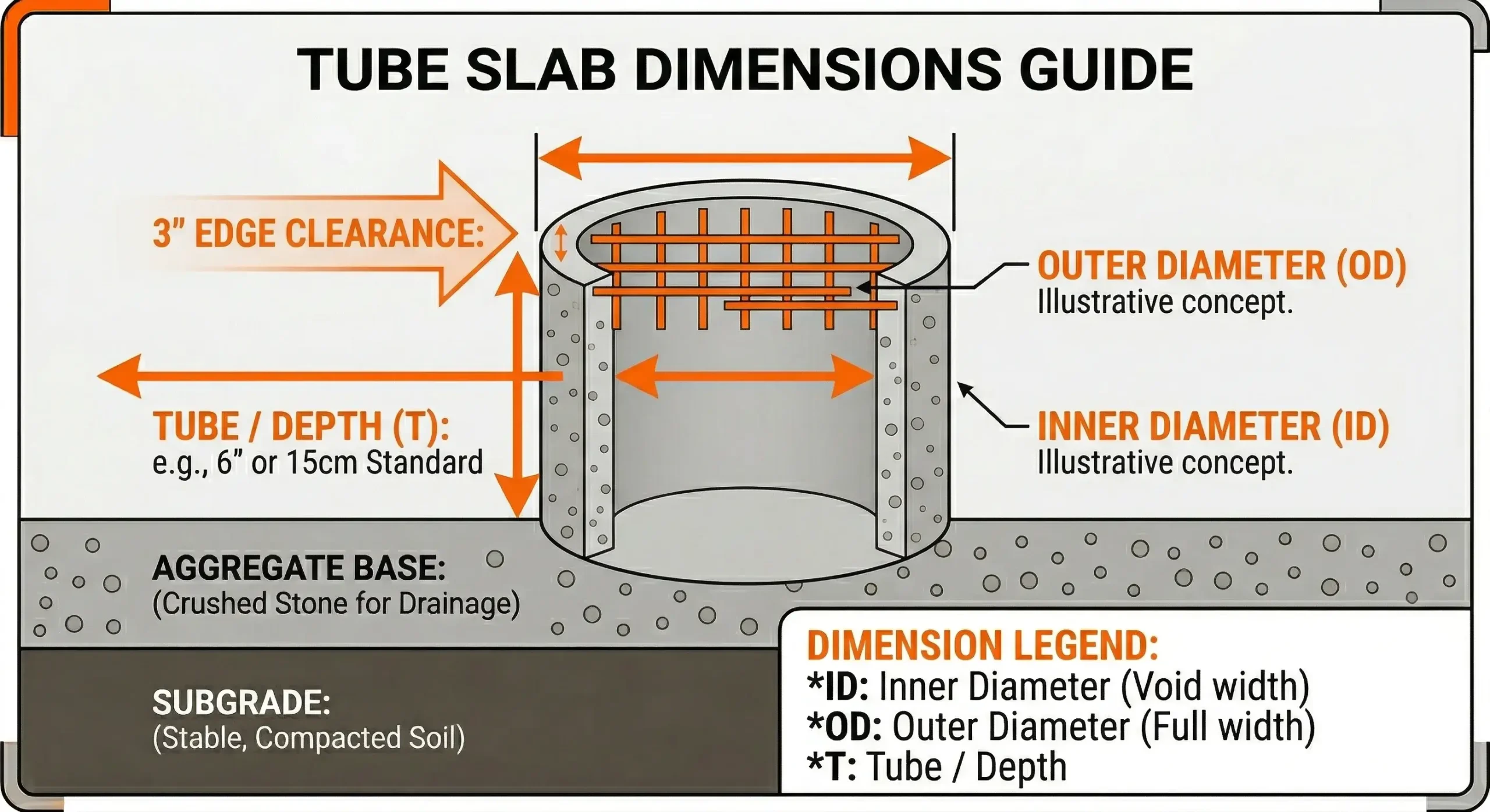 Tube (hollow) slab diagram